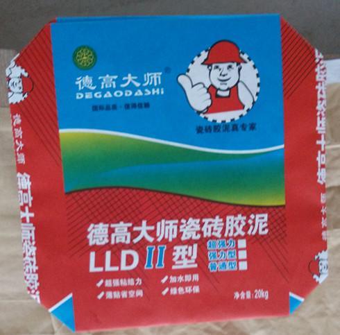 10~25kg新型建筑材料、瓷砖胶，嵌缝膏，干粉砂浆专用牛皮纸袋、纸塑复合袋设计排版印刷制作